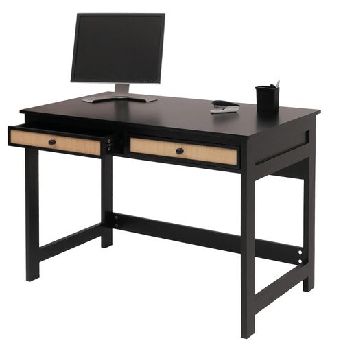 4057651751573 - Schreibtisch MCW-O36 Bürotisch Laptoptisch Arbeitstisch Schublade 78x110x60cm Holz ~ schwarz
