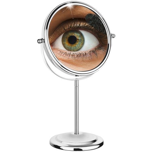 4008838782040 - - Maximex 7-fach Schmink-Hilfe Spiegel mit 7-fach Vergrößerung Silber glänzend verchromtes Metall glänzend Glas - silber glänzend