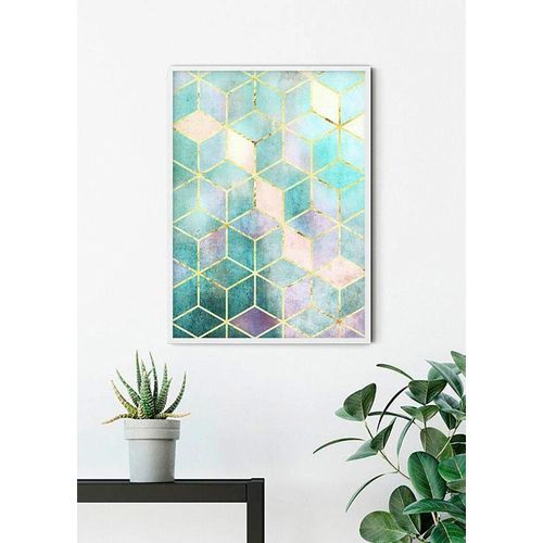 4055065152924 - Bild KOMAR Mosaik Verde bunt (farbe bild(er) bunt) B50cm H70cm Papier Holz Bilder Wandbild zur Dekoration - ohne Rahmen