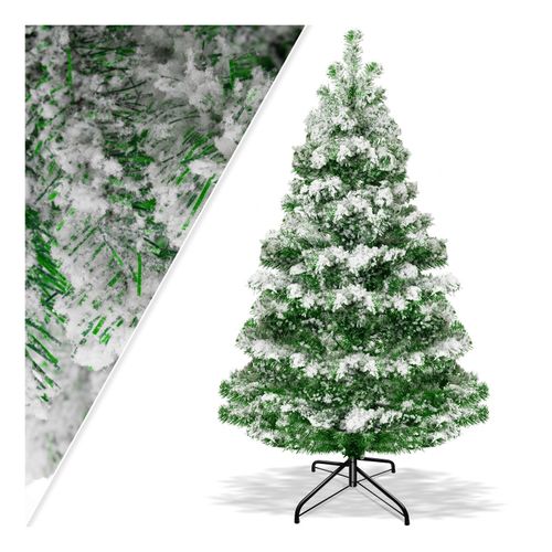 4260692718300 - Weihnachtsbaum künstlich Tannenbaum Edeltanne Spritzguss pe 140cm (Schnee) - Mit Schnee - Kesser