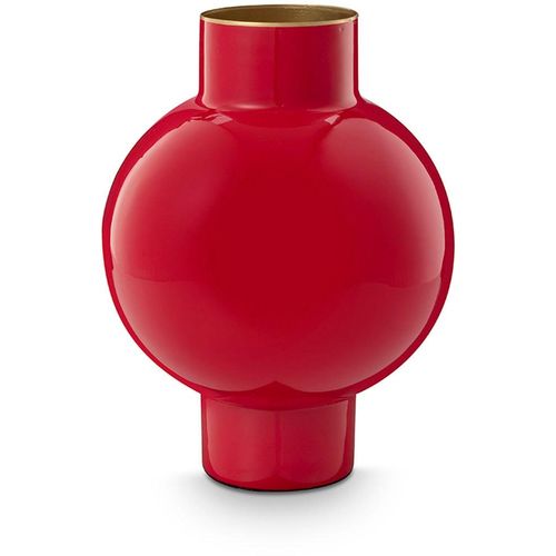 8721009906491 - Dekovase PIP STUDIO Vase rot B18cm H24cm T18cm Ø18cm Metall Vasen