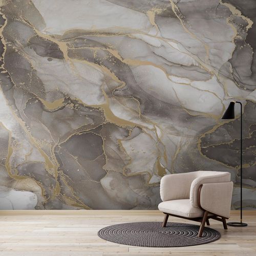 5011583630954 - Fototapete ART FOR THE HOME Marmor gold H28m L28m Vlies Tapeten Design Tapeten