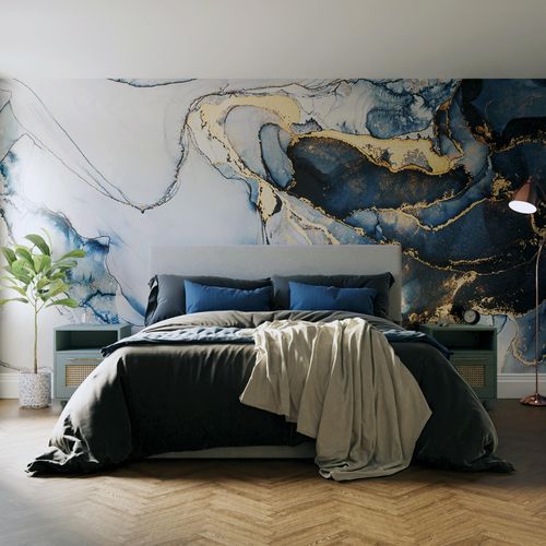 5011583642117 - Fototapete ART FOR THE HOME Marmor blau H28m L28m Vlies Tapeten Design Tapeten