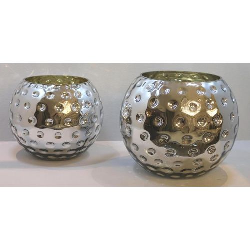 4032584769901 - Vase SILVER GOLFBALL (DH 30x24 cm)