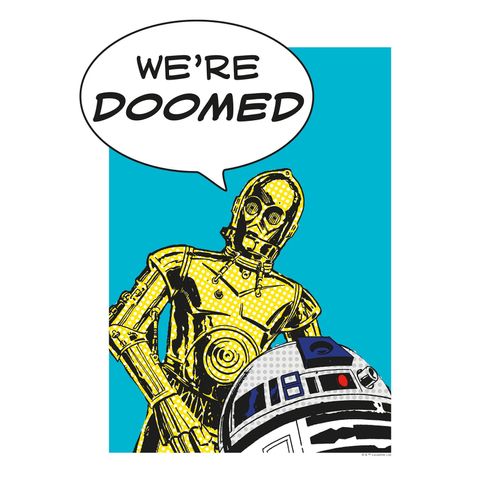 4055065163210 - Bild KOMAR Star Wars Classic Comic Quote Droids bunt (farbe bild(er) bunt) B30cm H40cm Papier Holz Bilder Wandbild zur Dekoration im Kinderzimmer - ohne Rahmen