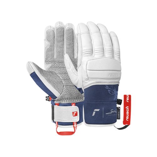4060485591208 - Skihandschuhe REUSCH Cyprien Sarrazin Damen Gr 10 weiß blau 60% Polyester 40% Ziegenleder mehrfarbig Handschuhe Extra warm winddicht extra atmungsaktiv