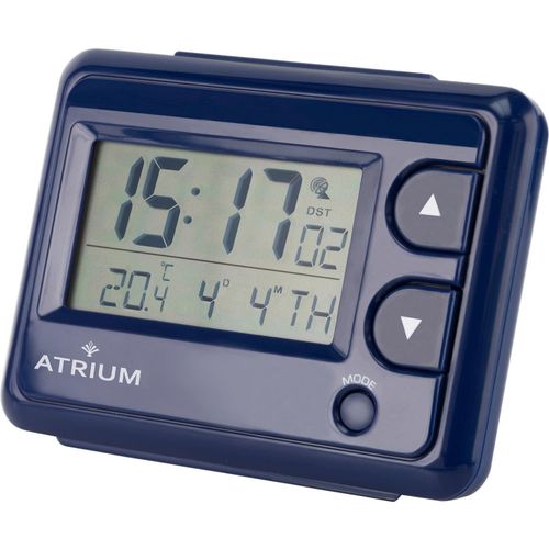 4037921007135 - Funkwecker ATRIUM A720-5 blau Wecker QuarzweckerDigitalweckerSchlafzimmerWeltzeitInnentemperaturSnooze