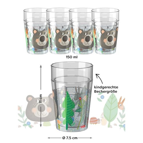 4010168288574 - Unisex Becher Glitzerbecher 4er Pack
