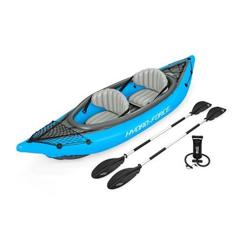 6941607313206 - Bestway - Aufblasbares Kajak - Hydro-Force Cove Champion X2 - 2 Personen - Inklusive Paddel Stühle Handpumpe und Flossen