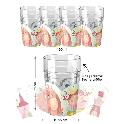 4010168288598 - Unisex Becher Glitzerbecher 4er Pack