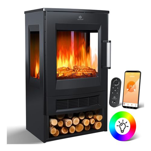 4255598314664 - KESSER® Elektrokamin mit Heizung Panorama-Sichtfenster Heizlüfter 9 LED-Flammeneffekt Farbmodi Fernbedienung WiFi App 900 1800W Kaminfeuer elektrisch Elektro Kamin mit Thermostat Heizfunktion Timer 4255598314664 - KESSER® Elektrokamin mit Heizung Panorama-Sichtfenster Heizlüfter 9 LED-Flammeneffekt Farbmodi Fernbedienung WiFi App 900 1800W Kaminfeuer elektrisch Elektro Kamin mit Thermostat Heizfunktion Timer