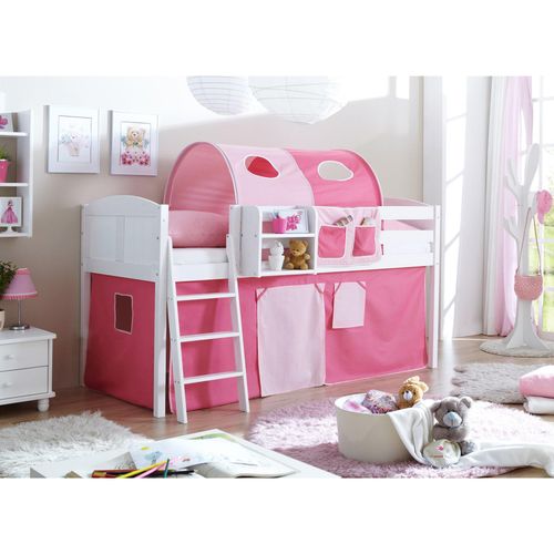 4250393875389 - TiCAA Hochbett Eric Country Kiefer Weiß Classic