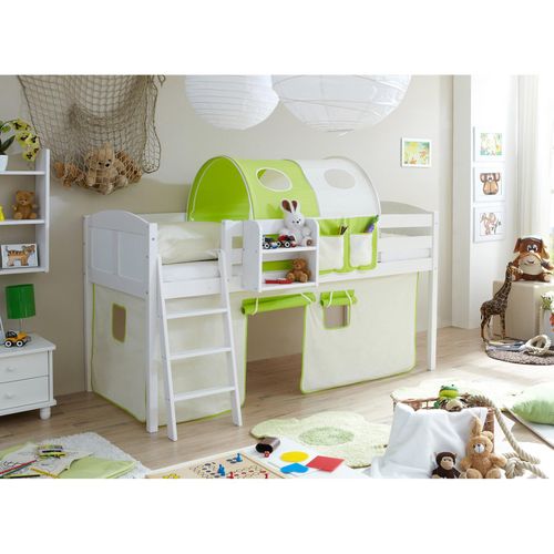 4250393875396 - TiCAA Hochbett Eric Country Kiefer Weiß Classic