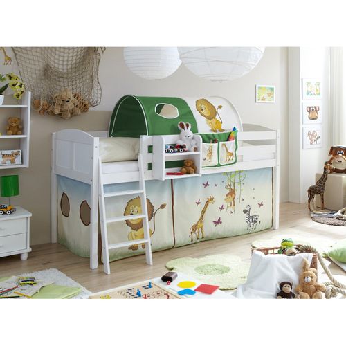 4250393875556 - TiCAA Hochbett Eric Country Kiefer Weiß Motiv 4250393875556 - TiCAA Hochbett Eric Country Kiefer Weiß Motiv