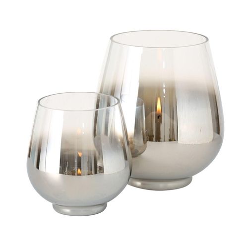 4020606005779 - Windlicht Grazia 18cm silber-transparent Dekoration für Weihnachten - Boltze