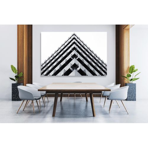 4067437130409 - XXL-Wandbild QUEENCE Akustikbild Geometrisch Gebäude grau (farbe bild(er) grau) B120cm H80cm T25cm Polyester Bilder Einfache Akustiklösung ohne Baumaßnahme Schalldämmung Paneele