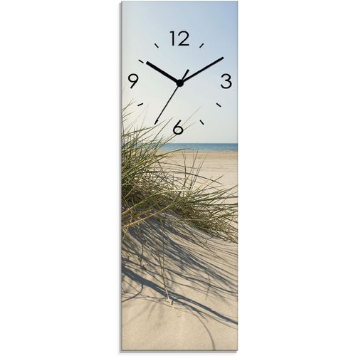 4062144286258 - Wanduhr ARTLAND Strandgras Wanduhren Gr B H T 20 cm x 60 cm x 18 cm Funkuhr beige (natur) Wanduhren wahlweise mit Quarz- oder Funhuhrwerk lautlos ohne Tickgeräusche