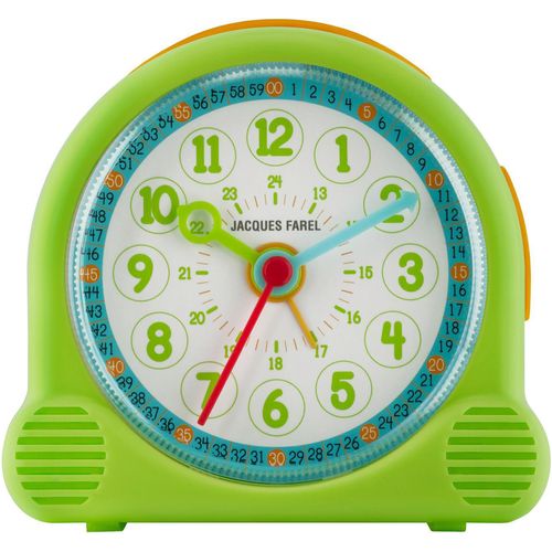 4893135022537 - Kinderwecker JACQUES FAREL Happy Learning ACL 02 grün Wecker Kinder Quarzwecker LernweckerGeschenkidee JungenKinderzimmerSchulanfang