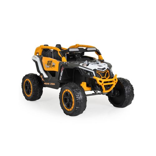 3801005001538 - Kinder Elektrofahrzeug Jeep Kansas EVA-Reifen Fernbedienung Musik Gurt orangr weiß