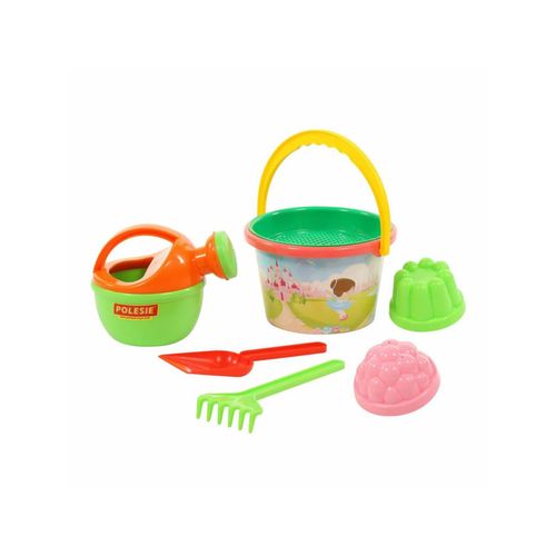 4810344030658 - Sandspielzeug Set 0658 Eimer Schaufel Gießkanne Förmchen Rechen 6-teilig bunt