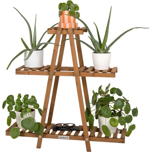 4065827730024 - needs&wants® Pflanzenständer Blumenständer aus Holz wetterfest für Indoor Outdoor Balkon Garten draußen innen Wand Pflanzenregal Blumentreppe 83 x 28 x 83 cm hoch braun 4065827730024 - needs&wants® Pflanzenständer Blumenständer aus Holz wetterfest für Indoor Outdoor Balkon Garten draußen innen Wand Pflanzenregal Blumentreppe 83 x 28 x 83 cm hoch braun