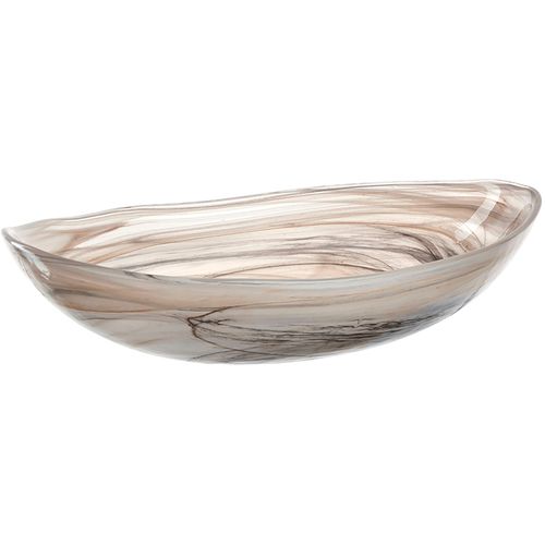 4045037312180 - Dekoschale LEONARDO ALABASTRO 22 cm oval 4er-Set beige Ø22cm Glas Dekoschalen
