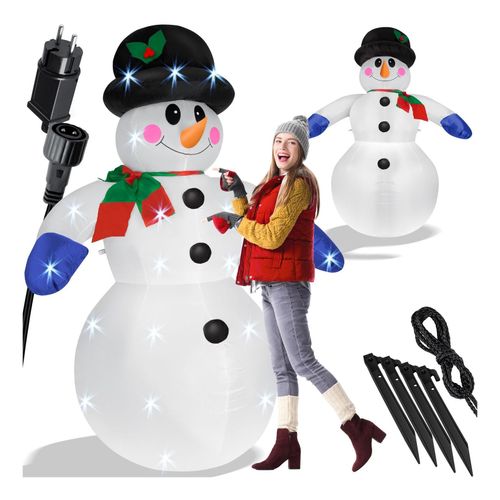 4260598879129 - KESSER® Aufblasbarer Schneemann XXL 240cm LED-Beleuchtung mit Befestigungsmaterial & geräuscharmen Gebläse Deko Weihnachts-Figur Weihnachten Weihnachtsdekoration Innen & Außen Witterungsbeständig IP44 4260598879129 - KESSER® Aufblasbarer Schneemann XXL 240cm LED-Beleuchtung mit Befestigungsmaterial & geräuscharmen Gebläse Deko Weihnachts-Figur Weihnachten Weihnachtsdekoration Innen & Außen Witterungsbeständig IP44