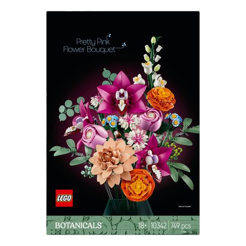 5702017812540 - 10342 Botanicals Schöner Rosafarbener Blumenstrauß Konstruktionsspielzeug