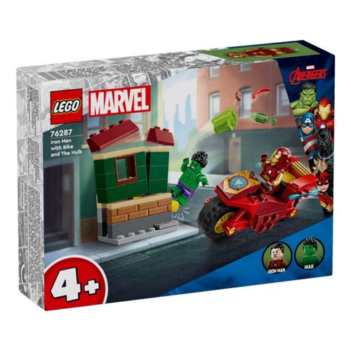 5702017590103 - 76287 Marvel Super Heroes Iron Man mit Bike und der Hulk Konstruktionsspielzeug