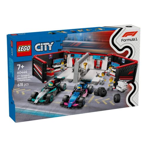 5702017812502 - 60444 City F1 Garage mit Mercedes-AMG & Alpine Rennautos Konstruktionsspielzeug