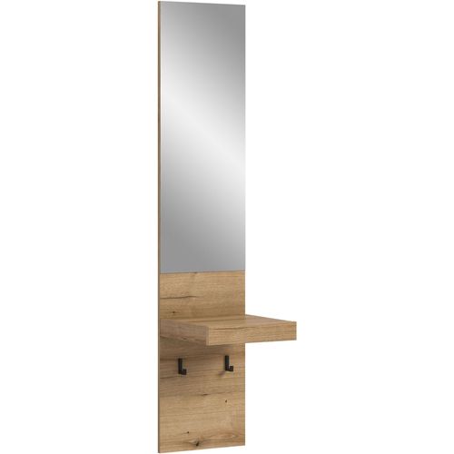 4069745397239 - Garderobenspiegel INOSIGN braun (evoke oak nachbildung) B35cm H160cm T37cm Spanplatte Spiegel Oran Spiegel Evoke Oak große Spiegelfläche Ablagefläche Haken