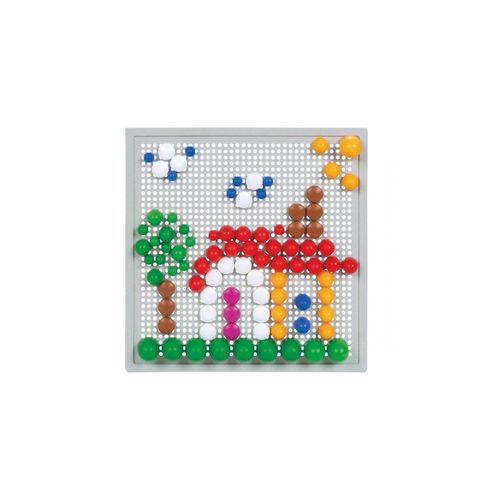 8693461044007 - Pilsan Steckspiel 03333 Mosaik 52-teiliges Sortierspiel bunte Stecker Steckbrett bunt