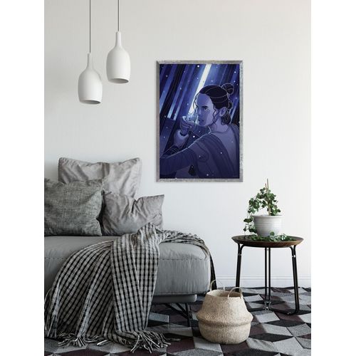 4055065191367 - Wandbild KOMAR Star Wars Jedimaster Rey blau (farbe bild(er) blau) Ø Disney Vlies Bilder 40 x 50 cm (Breite x Höhe) - Kinderzimmer Dekoration