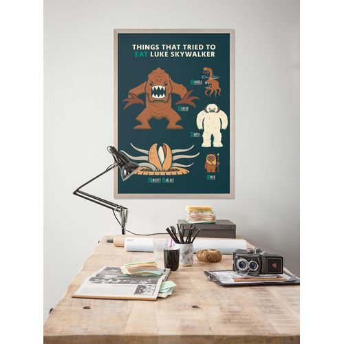 4055065191091 - Wandbild KOMAR Star Wars Hungry Monsters bunt (farbe bild(er) bunt) Ø Disney Vlies Bilder 40 x 50 cm (Breite x Höhe) - Kinderzimmer Dekoration
