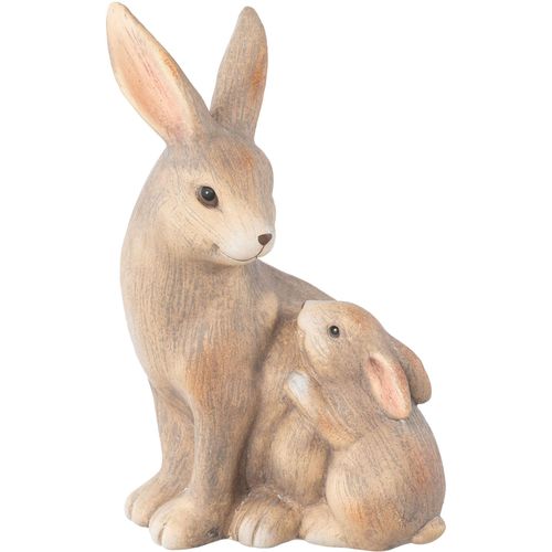 4064118323587 - Osterhase CREATIV HOME Hase mit Kind braun B15cm H25cm T13cm Dekofiguren mit niedlichen Gesichtern 4064118323587 - Osterhase CREATIV HOME Hase mit Kind braun B15cm H25cm T13cm Dekofiguren mit niedlichen Gesichtern