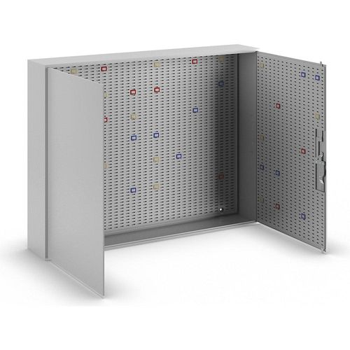 4061753018588 - eurokraft basic Schlüsselschrank lichtgrau RAL 7035 HxBxT 550 x 730 x 130 mm für 190 Haken