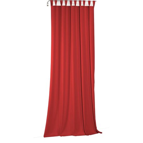 4004567496616 - Vorhang WIRTH Newbury rot Gardinen 275cm Schlaufen 130cm Baumwolle Polyester nach Maß B130cm H275cm