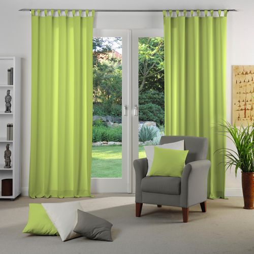 4004567417079 - Vorhang WIRTH Dim out grün (limone) Gardinen 205cm Schlaufen 142cm Polyester nach Maß B142cm H205cm 4004567417079 - Vorhang WIRTH Dim out grün (limone) Gardinen 205cm Schlaufen 142cm Polyester nach Maß B142cm H205cm