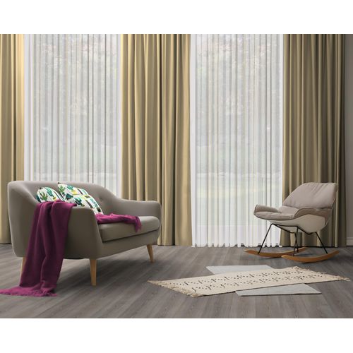 4004567422103 - Vorhang WIRTH Dim out Gardinen Gr 375 cm Multifunktionsband 142 cm grau (taupe) Schlafzimmergardinen nach Maß