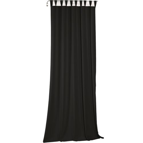 4004567510800 - Vorhang WIRTH Newbury schwarz Gardinen 405cm Schlaufen 130cm Baumwolle Polyester nach Maß B130cm H405cm