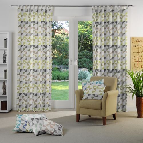 4004567398910 - Vorhang WIRTH Berlare grün Gardinen 405cm Schlaufen 132cm Baumwolle Polyester nach Maß B132cm H405cm