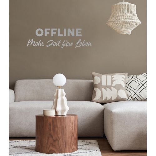 4067437735383 - Wandtattoo MY HOME Offline Mehr Zeit fürs Leben Wandtattoos Gr B H 60 cm x 18 cm silberfarben (silber) Wandtattoos und Wandsticker Wandaufkleber selbstklebend rückstandslos abziehbar