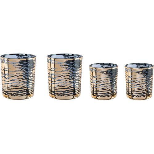 4064118141921 - Windlicht CREATIV HOME Kerzenhalter LEOPARD gold (goldfarben) H10cm Ø9cm Glas Kerzenhalter Teelichthalter aus Glas 4064118141921 - Windlicht CREATIV HOME Kerzenhalter LEOPARD gold (goldfarben) H10cm Ø9cm Glas Kerzenhalter Teelichthalter aus Glas