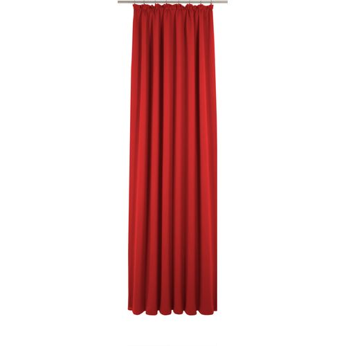 4004567495879 - Vorhang WIRTH Newbury Gardinen Gr 345 cm Kräuselband 130 cm rot Kräuselband nach Maß