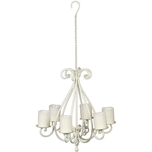 4050223952972 - Kerzenständer Kronleuchter mit 6 Tellern in Antikweiß Kerzenhalter Gr B H T 53 cm x 56 cm x 53 cm weiß (antikweiß) Kerzenhalter 4050223952972 - Kerzenständer Kronleuchter mit 6 Tellern in Antikweiß Kerzenhalter Gr B H T 53 cm x 56 cm x 53 cm weiß (antikweiß) Kerzenhalter