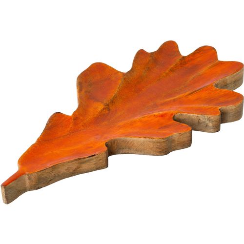 4064118999409 - Dekoteller CREATIV DECO Weihnachtsdeko Dekoschalen Gr B H T 3500 cm x 250 cm x 1800 cm braun Dekoschalen Dekotabletts im Buchen-Blatt-Design