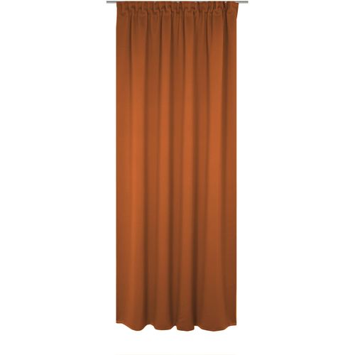 4004567499426 - Vorhang WIRTH Newbury orange (terra) Gardinen 385cm Multifunktionsband 130cm Baumwolle Polyester nach Maß B130cm H385cm