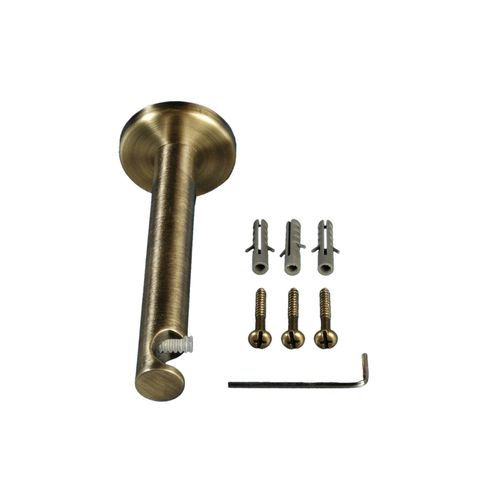 4016318280399 - Träger LIEDECO gold (messingfarben antik) L12 Ø16 Gardinenstangenhalterungen für Gardinenstangen Ø 16 mm