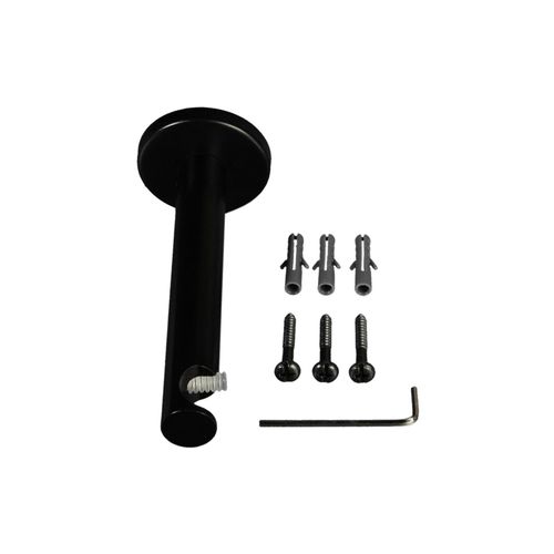 4016318280375 - Träger Gardinenstangenhalterungen Gr Länge 12 cm schwarz Gardinenstangenhalter Gardinenstangenhalterungen für Gardinenstangen Ø 16 mm
