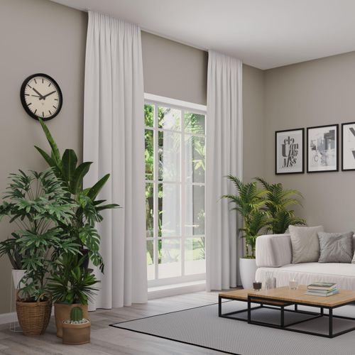 4006470544767 - Verdunkelungsvorhang NEUTEX FOR YOU INSULA weiß (wollweiß) B137cm H225cm Polyester Gardinen Uni-Dimout für starke Verdunklung nach Maß